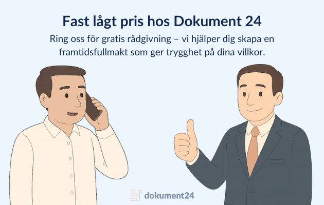 Lågt pris för framtidsfullmakt