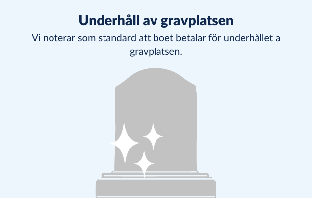 Underhåll av gravplatsen