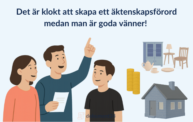 Bild som illustrerar hur äktenskapsförord bör skapas