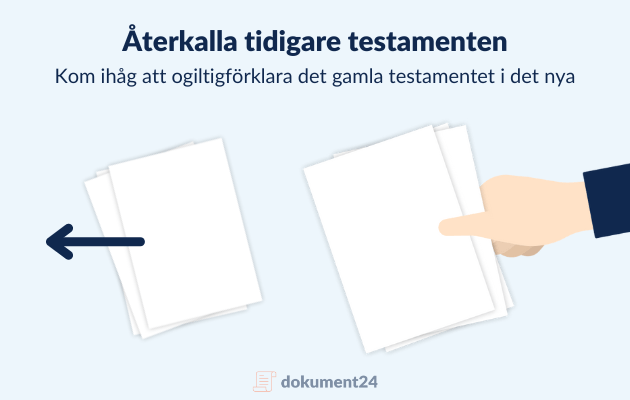 Återkalla tidigare testamenten