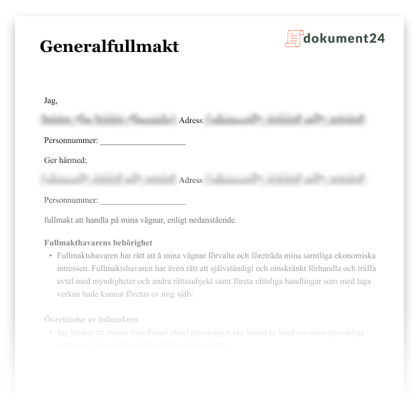 Generalfullmakt